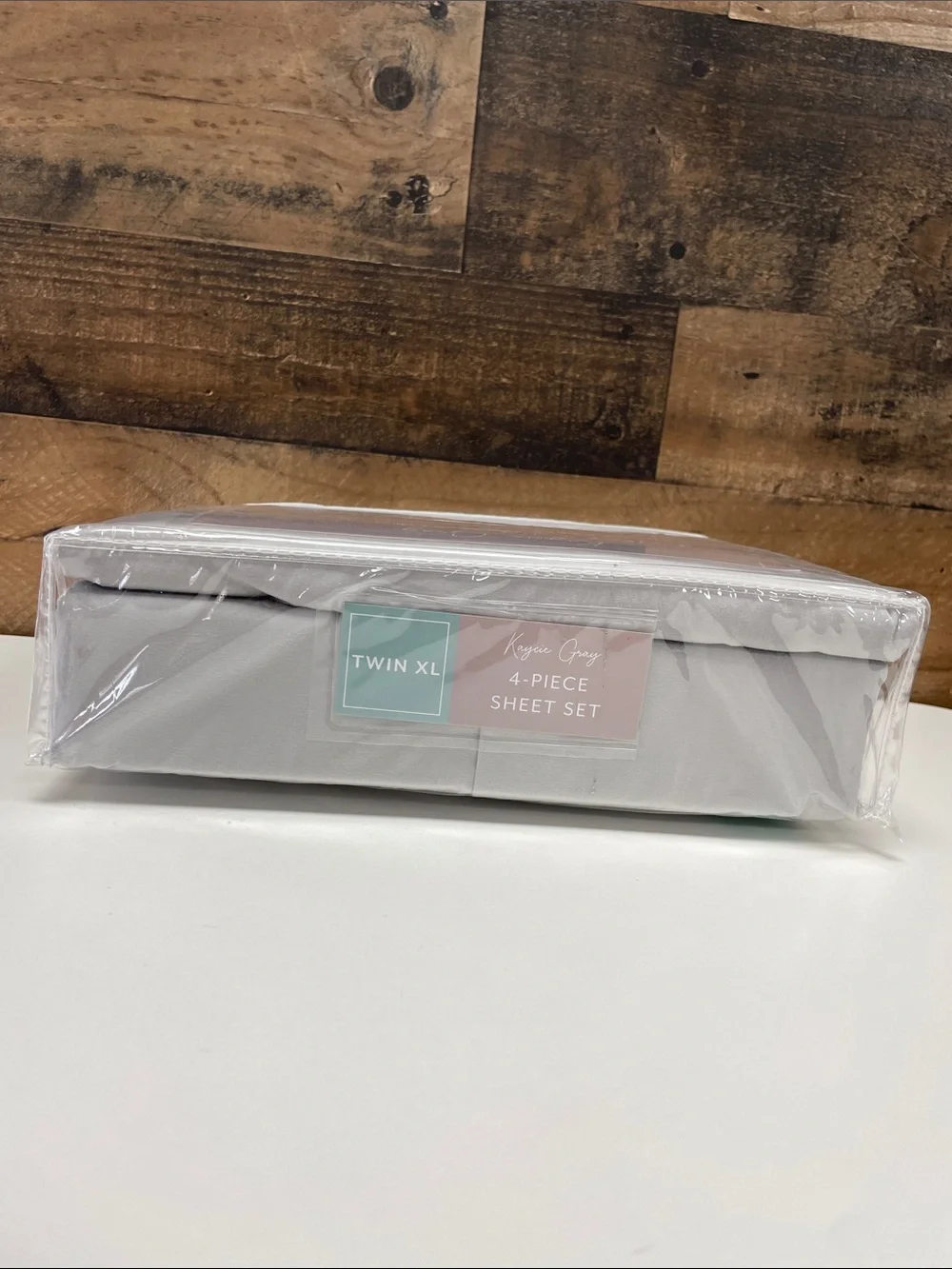 Twin XL 4-Piece Sheet Set in Light Gray